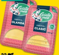 CĂSUȚA MEA Cașcaval Clasic/Olanda feliat 150g