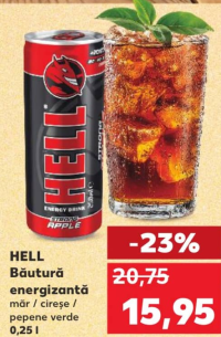 Hell Băutură energizantă măr / cireșe / pepene verde 0,25 l