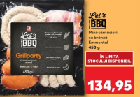 Let's BBQ Мини-колбаски с сыром Эмменталь 450 г