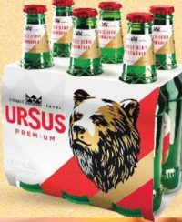 Ursus Premium Bere blondă 5% alcool 6 x 0,33 l