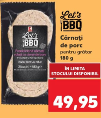 Let's BBQ Cârnați de porc pentru grătar 180 g