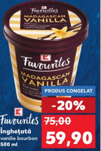 FAVOURITES Înghețată vanilie bourbon 500 ml