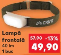 Crivit Lampă frontală 40 lm 1 buc