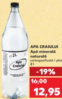Apa Craiului Apă minerală naturală carbogazificată / plată 2 l