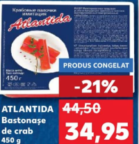 ATLANTIDA Bastonașe de crab 450 g