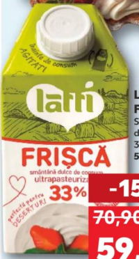 Latti Сливки сладкие UHT 33% жирности 500 г