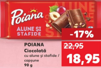 Poiana Ciocolată cu alune și stafide / căpșune 90 g
