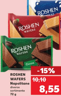 Roshen Wafers Napolitane diverse sortimente 72 g