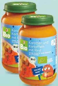K-Bio Piure de morcovi cu cartof și carne vită 190 g
