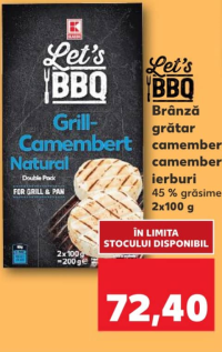 Let's BBQ Brânză grătar camembert/camembert ierburi 2x100 g