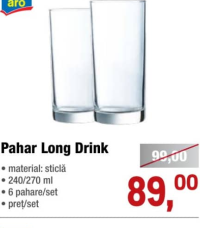 aro Pahar Long Drink 240/270 ml 6 buc/set