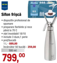 METRO PROFESSIONAL Sifon frișcă 500 ml