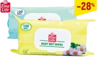 Fine Life Șervețele umede cu capac 100 bucăți
