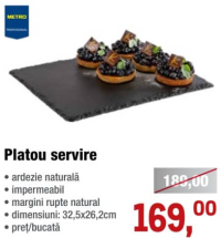 METRO PROFESSIONAL Platou servire ardezie naturală 32.5x26.2 cm