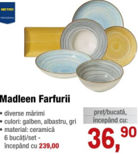 METRO PROFESSIONAL Madleen Farfurii ceramică
