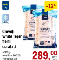 Metro Chef Creveți White Tiger fierți curățați 80/120 900g