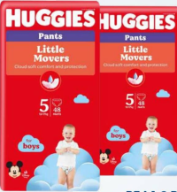 Huggies Pants Little Movers, de la 2 bucăți