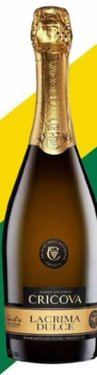 Cricova Lacrima Dulce Vin spumant alb demisec 0.75 L (de la 6 sticle)