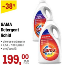 Gama Detergent lichid 4.5 L / 100 spălări