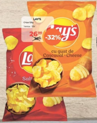 LAY'S Chips cu gust de Cașcaval / Sare 125g