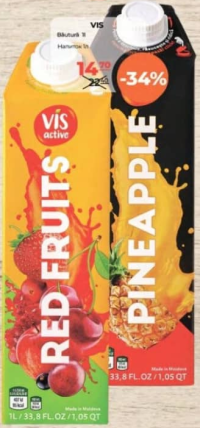 VIS Bautură Fructe Roșii / Ananas 1l