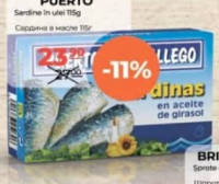 PUERTO Sardine in ulei 115g