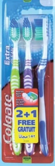 COLGATE Periuță Extra Clean Medium 2+1buc.