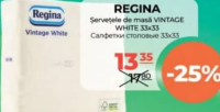 Regina Șervețele de masă VINTAGE WHITE 33x33