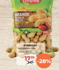 EveryDay Arahide în coajă prăjite 200g