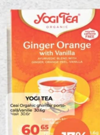 Yogi Tea Ceai Organic Ghimbir Portocală/Vanilie 30.6g