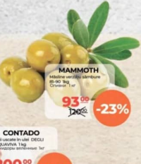 Mammoth Masline verzi cu sambure 1kg