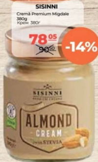 Sisinni Cremă Premium Migdale 380g