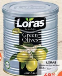 Loras Оливки зеленые с косточкой 800г