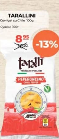 Taralli Apulia Tarallini cu Chile 100g