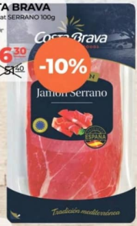 COSTA BRAVA Jamon uscat SERRANO 100g