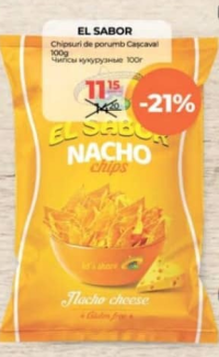 EL SABOR Chipsuri de porumb Cașcaval 100g