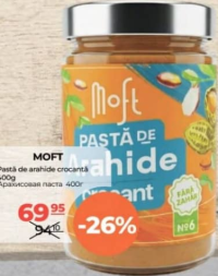 Moft Pastă de arahide crocantă 400g