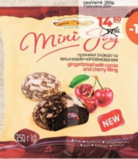MINI JOY Turtă dulce cu cacao și vișine 250g
