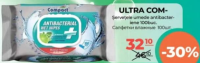 Ultra Com Șervețele umede antibacteriene 100buc.
