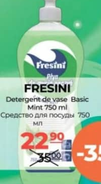 Fresini Detergent de vase Basic Mint 750 ml