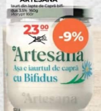 Artesana Iaurt din lapte de capră bifidus 160g