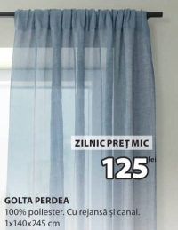 JYSK GOLTA Штора 100% полиэстер 1x140x245 см