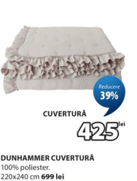 DUNHAMMER Покрывало 100% полиэстер 220x240 см