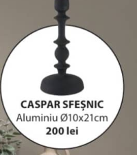CASPAR SFEȘNIC Aluminiu Ø10x21cm