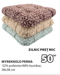 MYREKNOLD PERNĂ 38x38 cm 52% poliester/48% bumbac
