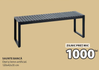 SAUNTE Bancă 120x42x35 cm