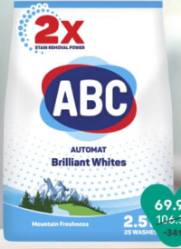 ABC Detergent automat Brilliant Whites 2.5 kg