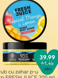 Fresh Juice Scrub cu zahar p-u corp 200 ml