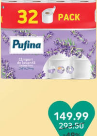 Pufina Hartie igienica Lavender fields 3-str 32 buc