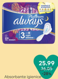 ALWAYS Platinum Absorbante igienice 8/7/6/5 buc